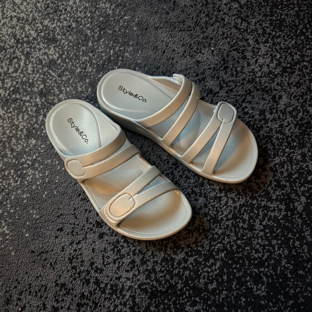 New Style & Co. Women's light blue Sandals/slides